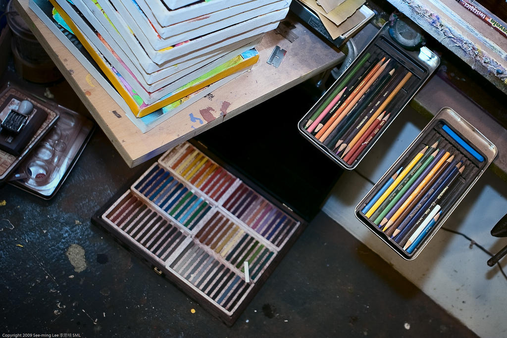 Pastels can be used to create intensely colourful images.