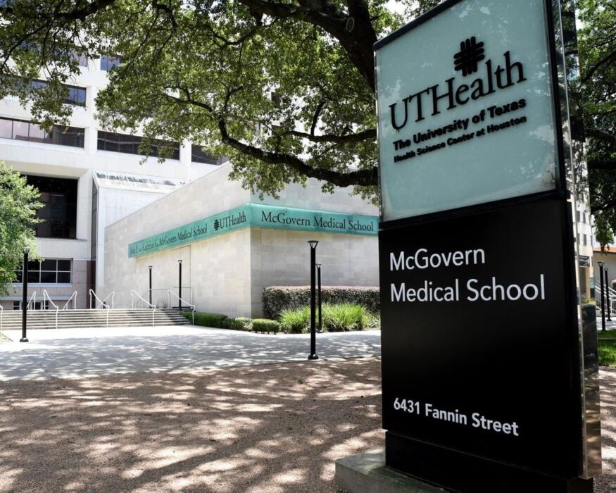 UTHealth mc govern medical school building sign